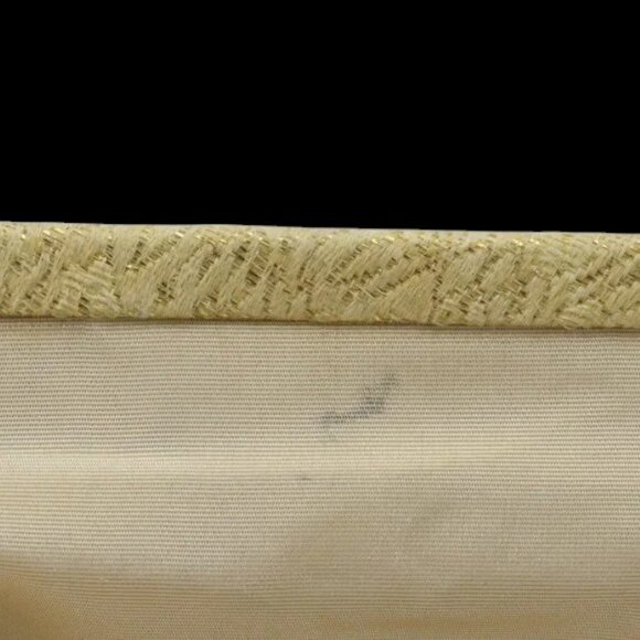 MCM Vintage Gold Jacquard Evening Bag Clutch Purse Mid-Century Rhinestones - Picture 12 of 13